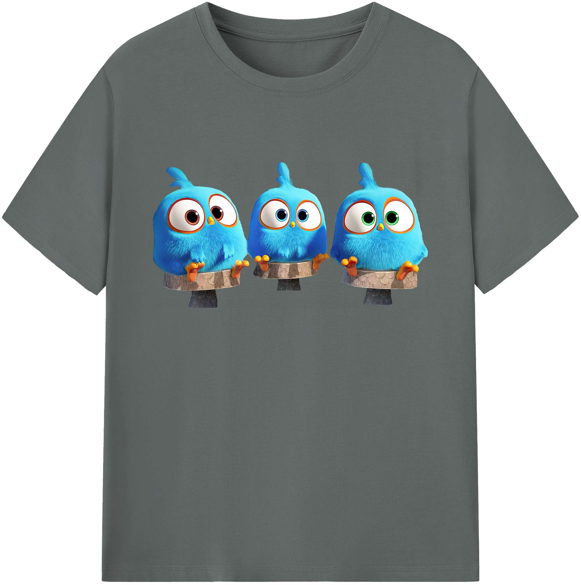 （画像用） Angry Birds アングリーバード 綿100％ メンズ半袖Tシャツ｜肌触りやわらか＆通気性